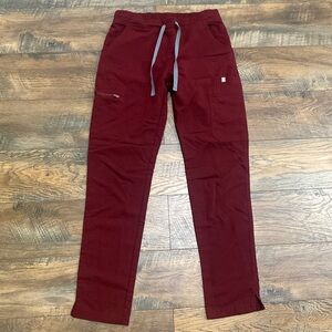 Figs Yola XS Maroon Scrub Bottoms
